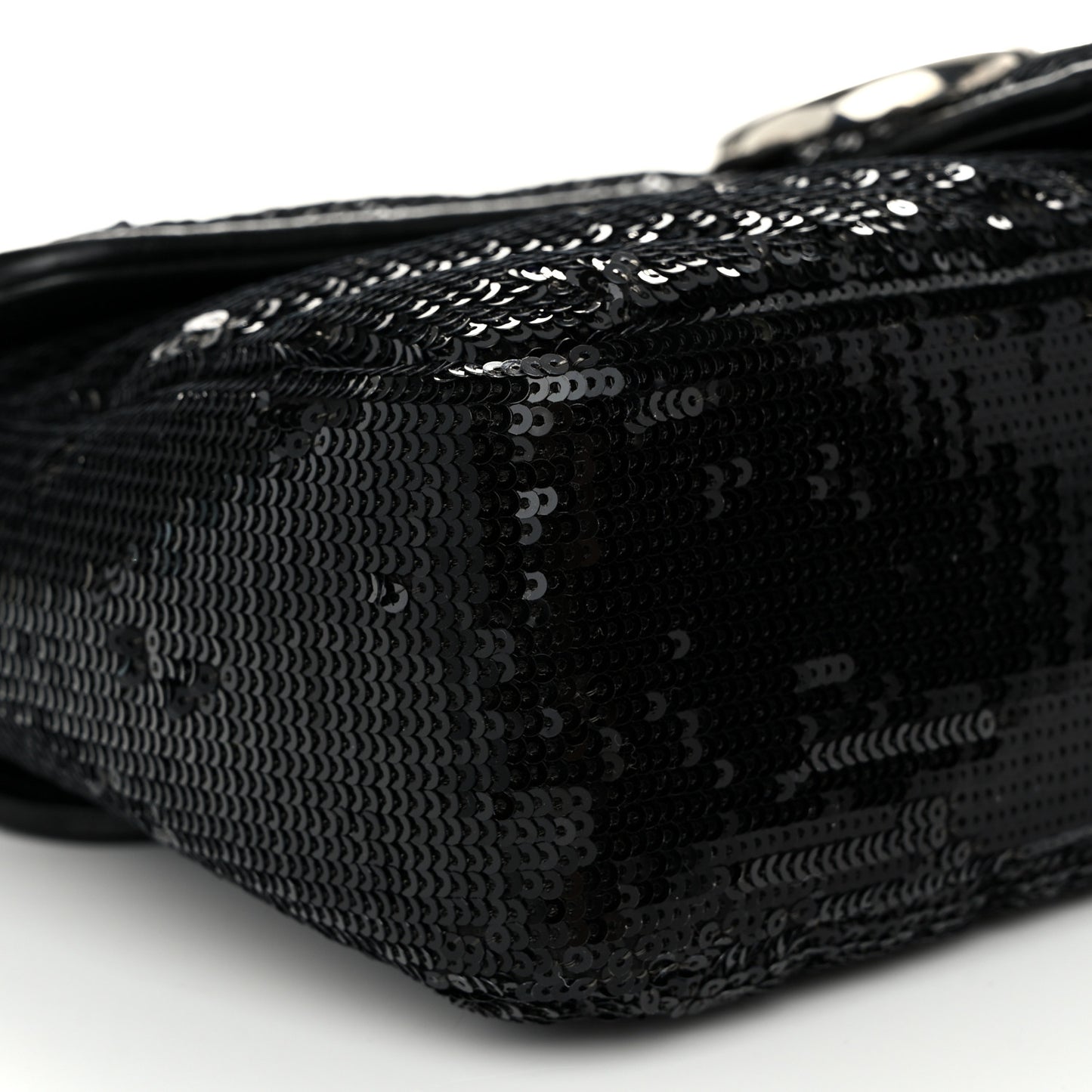 Sequin Matelasse Small GG Marmont Shoulder Bag Black