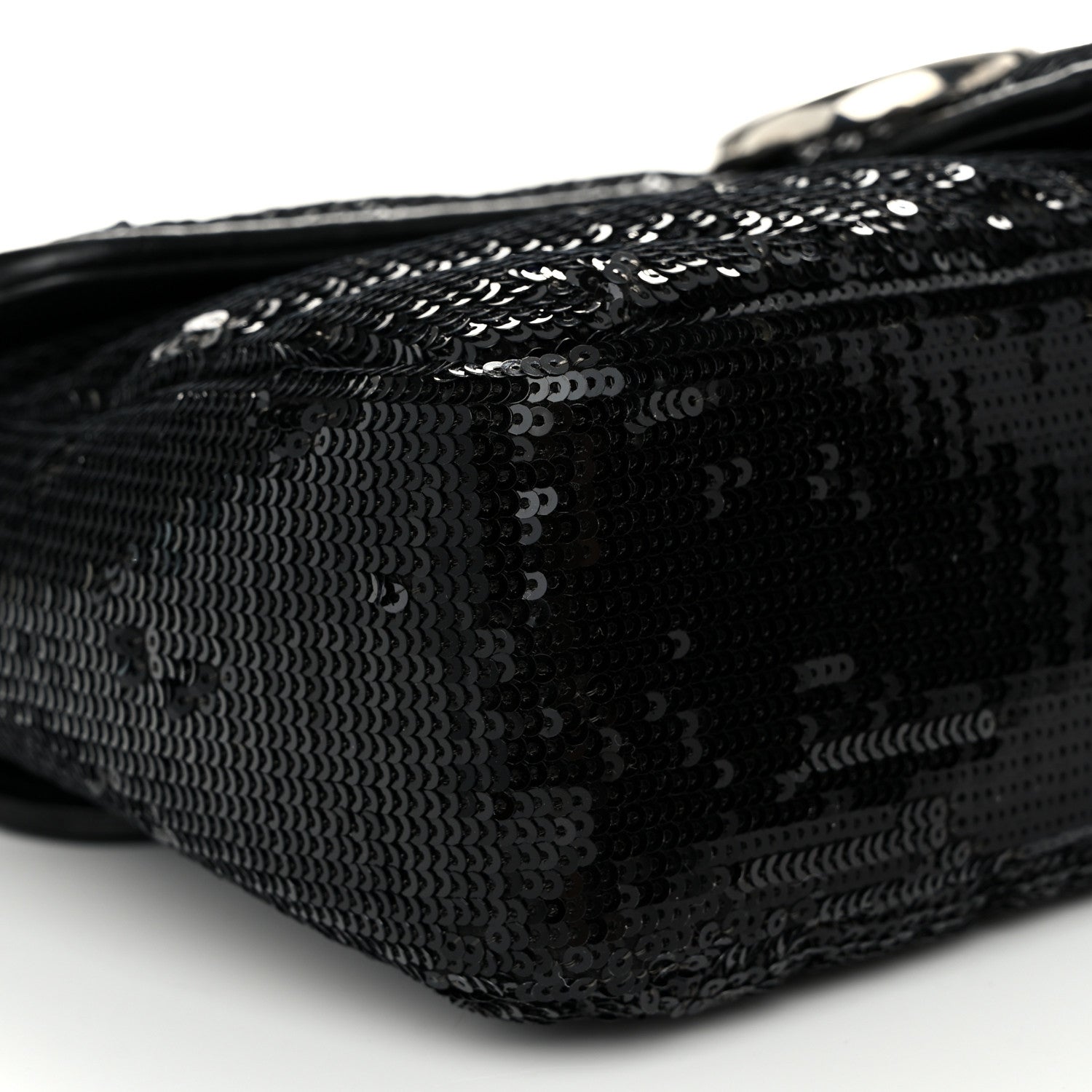 Gucci Sequin Matelasse Small GG Marmont Shoulder Bag Black 9 of 10
