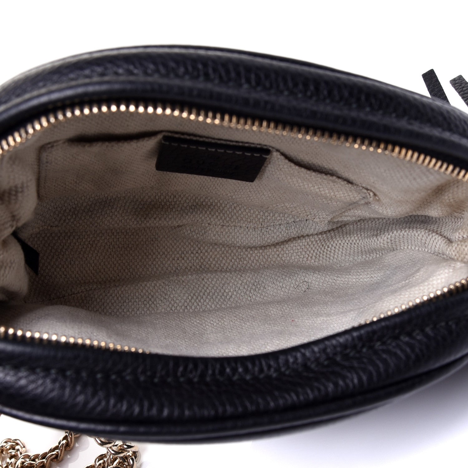 Gucci Pebbled Calfskin Mini Soho Chain Bag Black 5 of 10