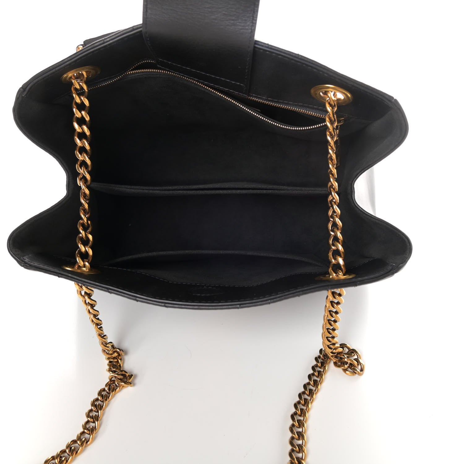 Louis Vuitton Calfskin New Wave Chain Tote Black 6 of 9
