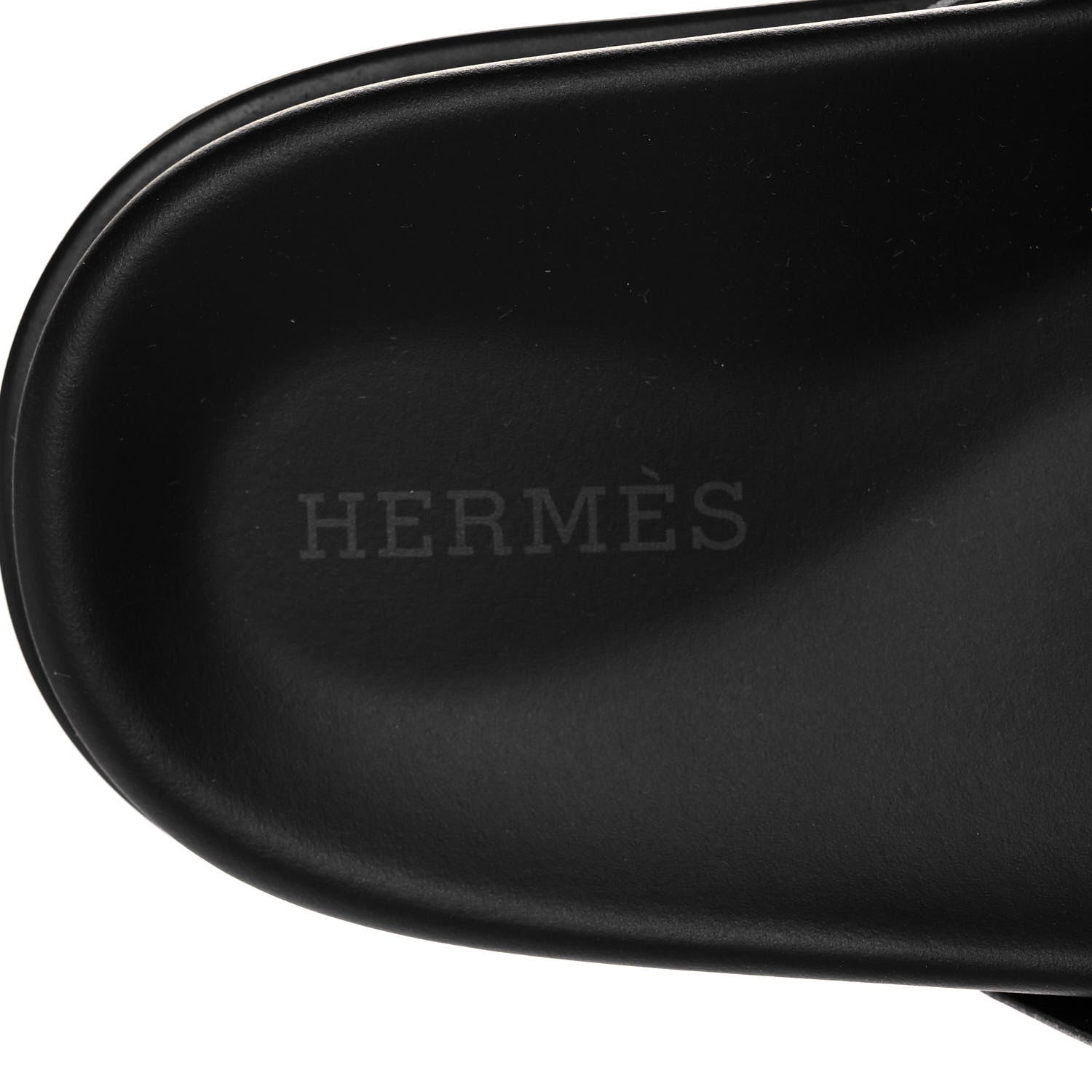 Hermes Nappa Extra Sandals 37 Gris Argent 7 of 9