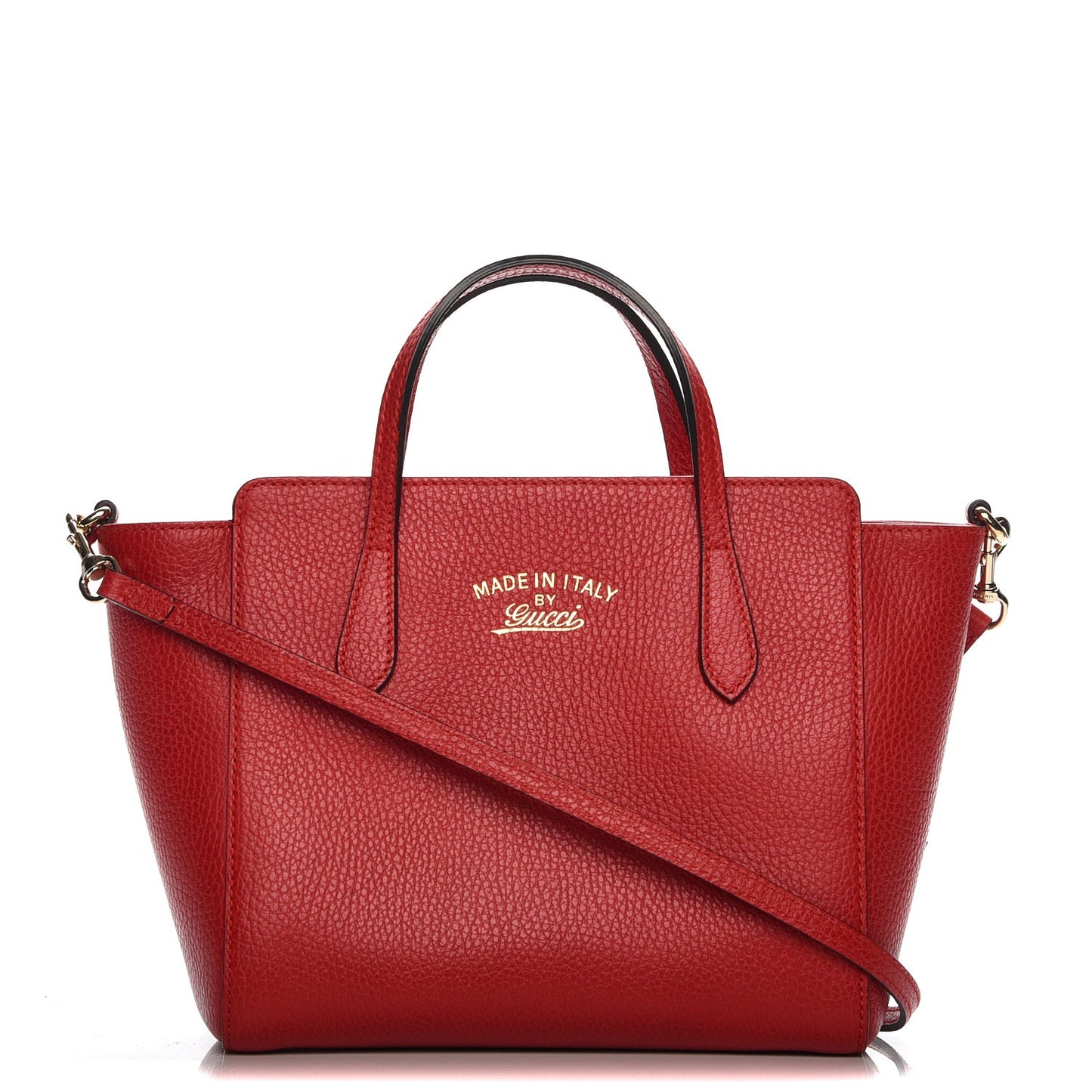 Dollar Calfskin MIni Swing Top Handle Bag Tabasco