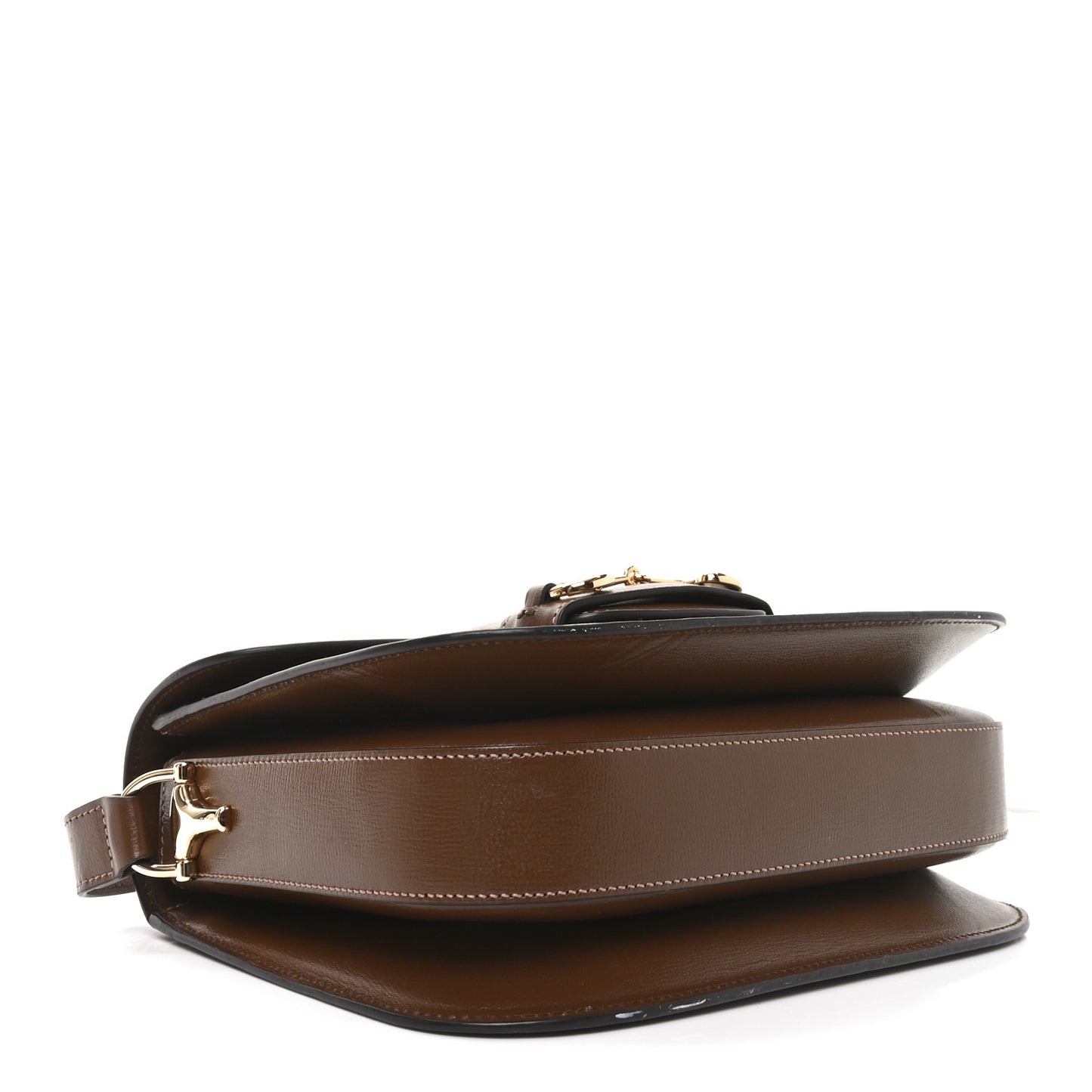 Azalea Calfskin Horsebit 1955 Shoulder Bag Brown Sugar