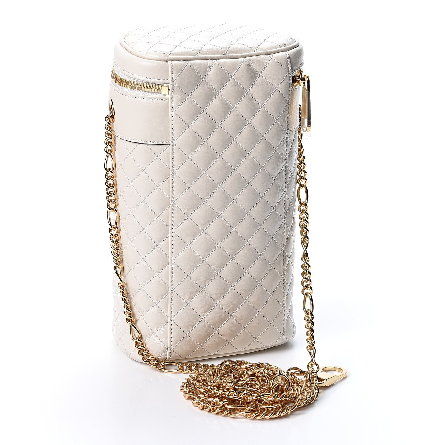 Calfskin Trapuntata Zumi Belt Bag Off White