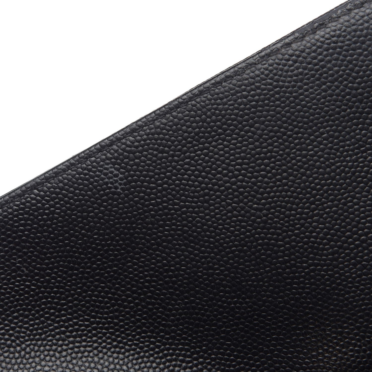 Saint Laurent Grain De Poudre Matelasse Chevron Monogram Chain Wallet Black 13 of 15