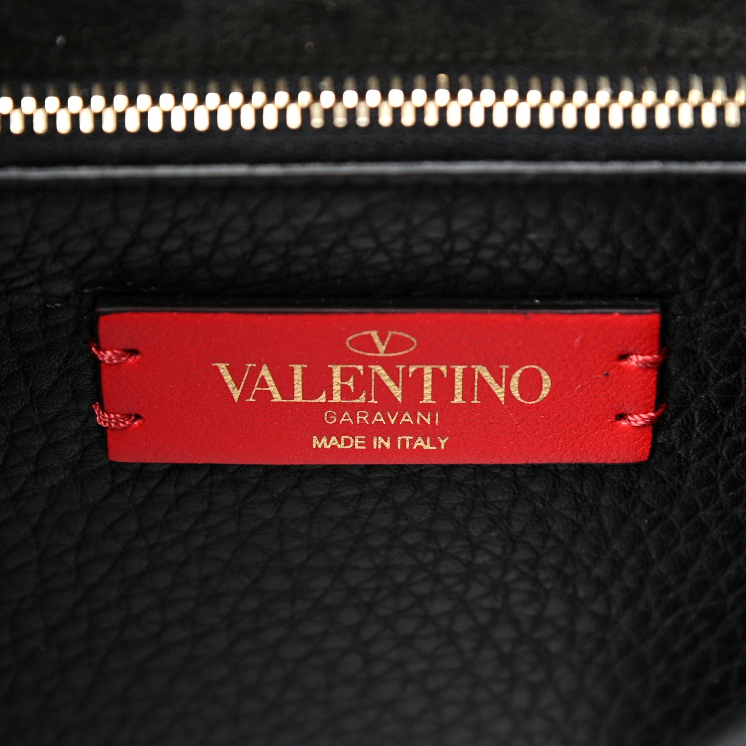 Valentino Garavani Grained Calfskin Rockstud Saddle Bag Black 6 of 16