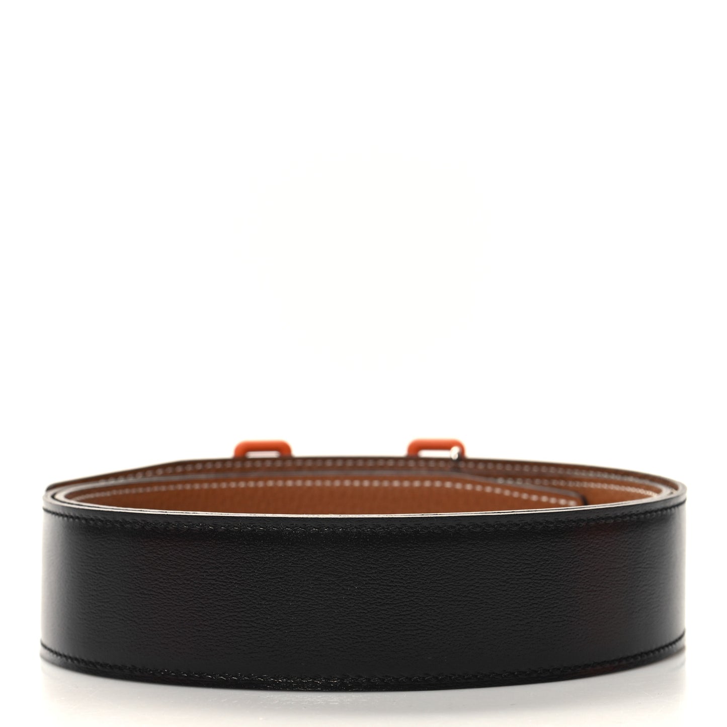 Box Togo Rubber 38mm Tonight Reversible Belt 95 Black Gold Gomme Orange