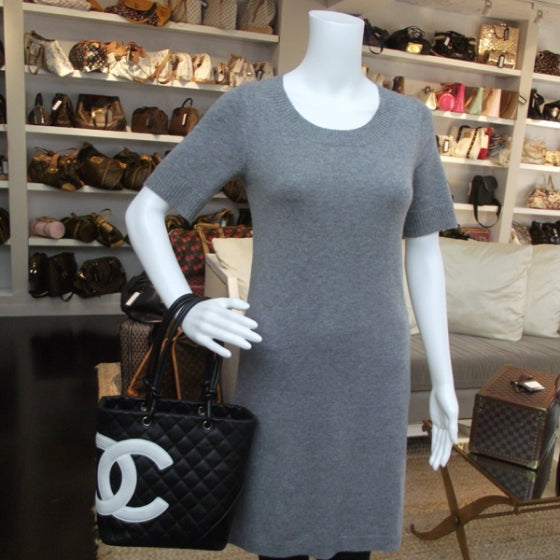 Chanel Calfskin Quilted Medium Cambon Tote Black White 2 of 13