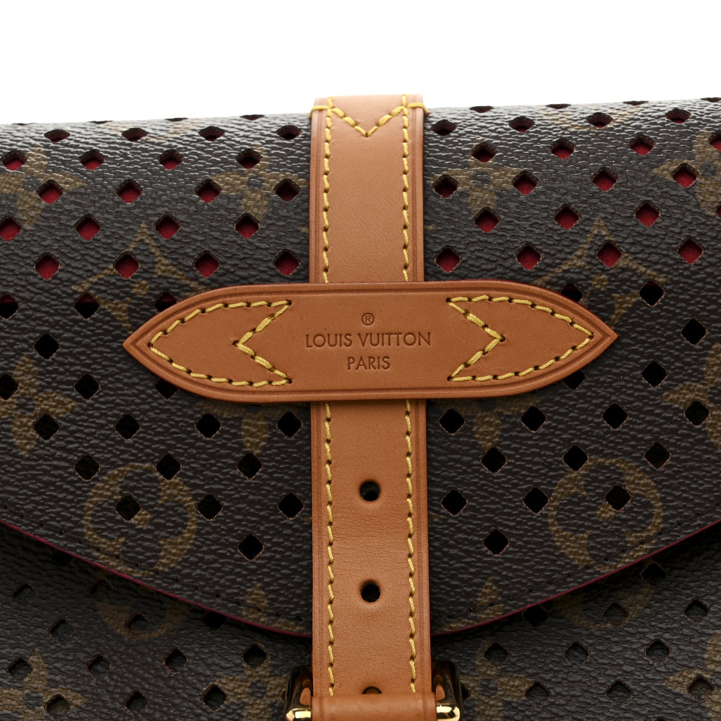 Monogram SC Flore Clutch Saumur Corail