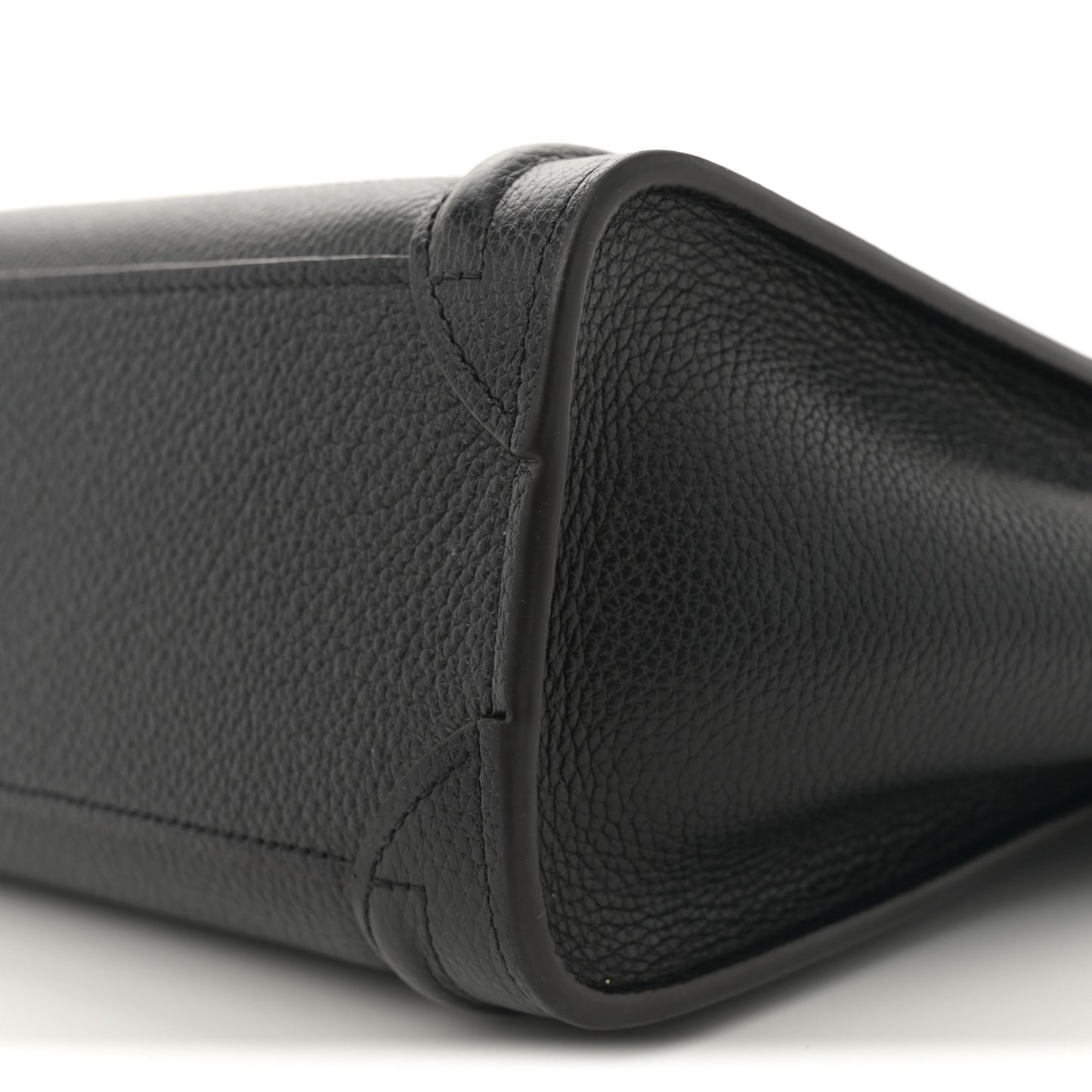 Drummed Calfskin Nano Luggage Black