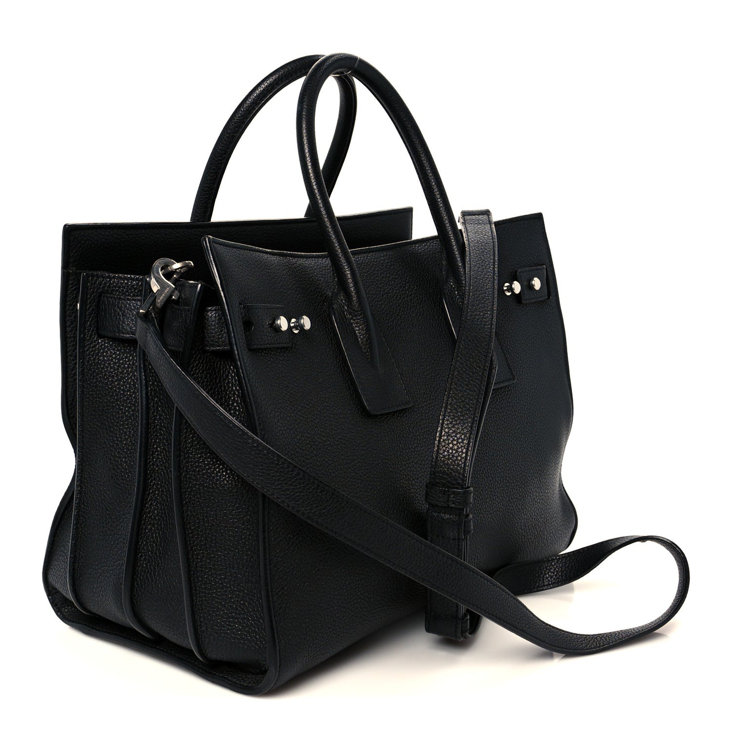 Grained Calfskin Small Supple Sac De Jour Black