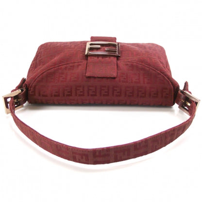 Fendi Zucchino Baguette Burgundy 5 of 12
