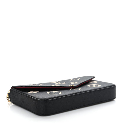 Louis Vuitton Empreinte Monogram Giant Felicie Pochette Black Beige 5 of 9