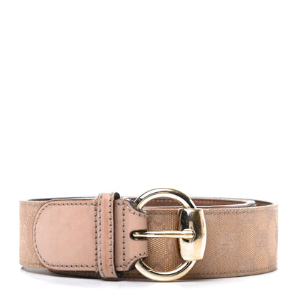 Gucci Monogram Horsebit Buckle Belt 85 34 Pink 1 of 6