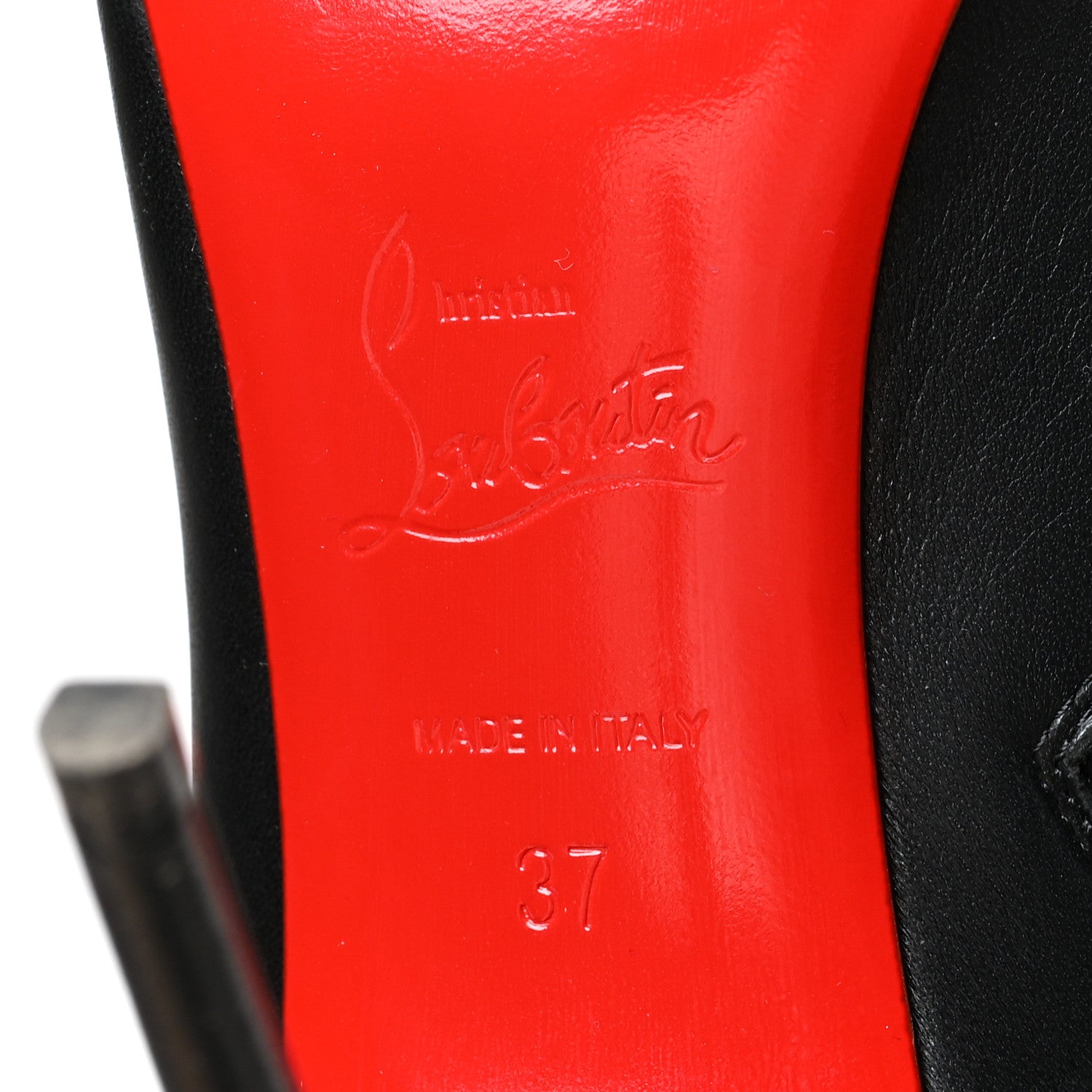 Christian Louboutin Calfskin Kate 100 Over the Knee Boots 37 Black 6 of 7