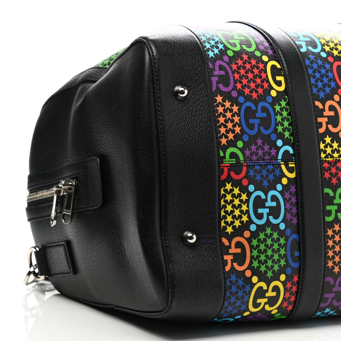 GG Supreme Monogram Psychedelic Duffle Bag Black Multicolor