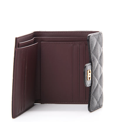 Chanel Caviar Quilted Compact Flap Wallet Black 4 of 9