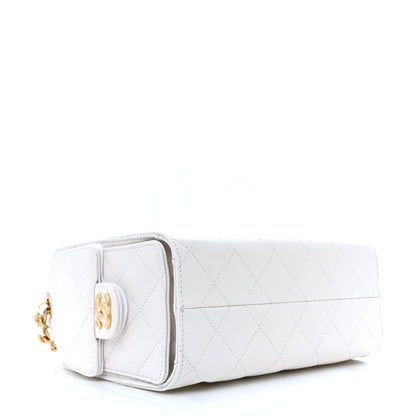 Chanel Caviar Quilted Mini Chanel 25 Handbag White 4 of 11