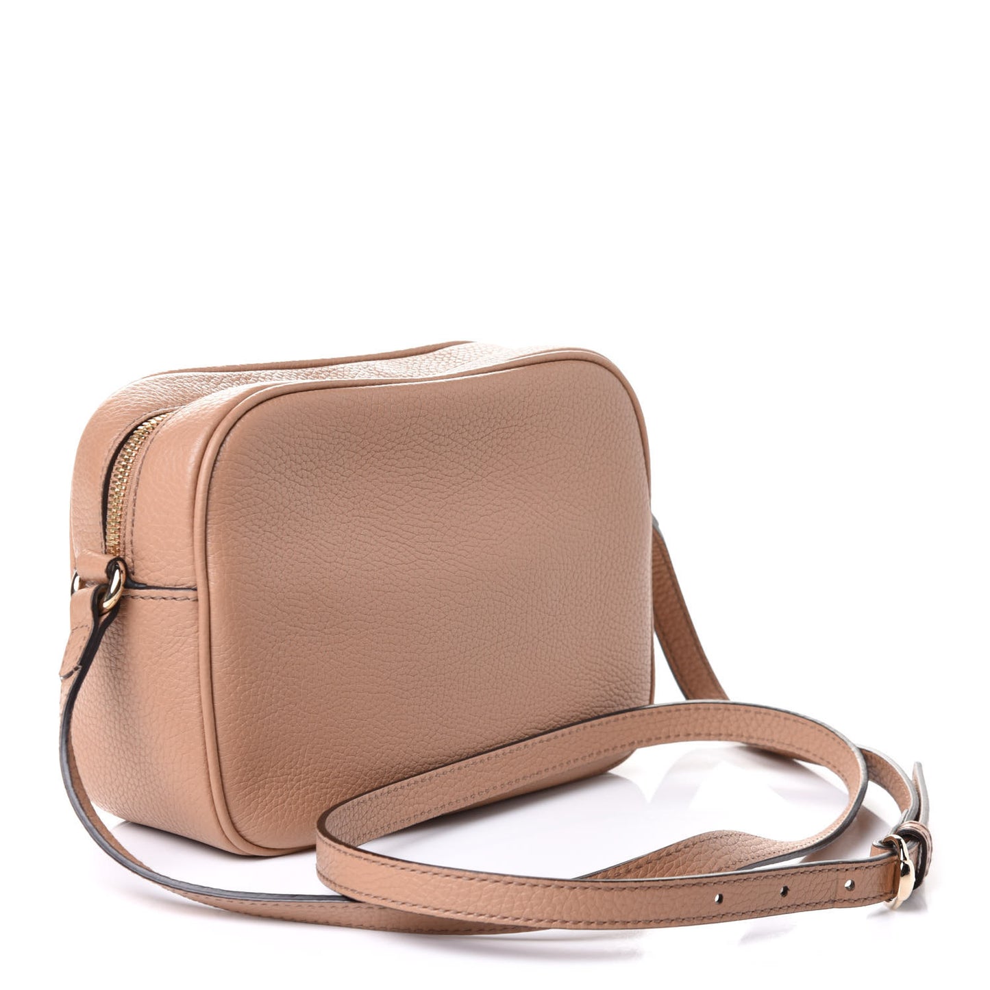 Pebbled Calfskin Small Soho Disco Bag Camelia