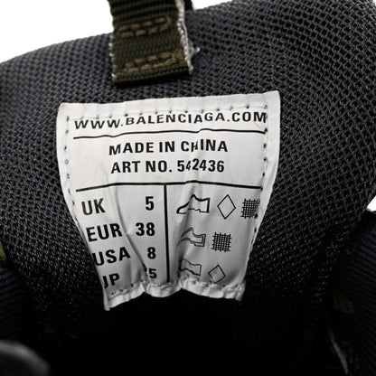 Balenciaga Mesh Rubber Tri-Color Womens Track Sneakers 38 Kaki Dark Grey Green 6 of 11