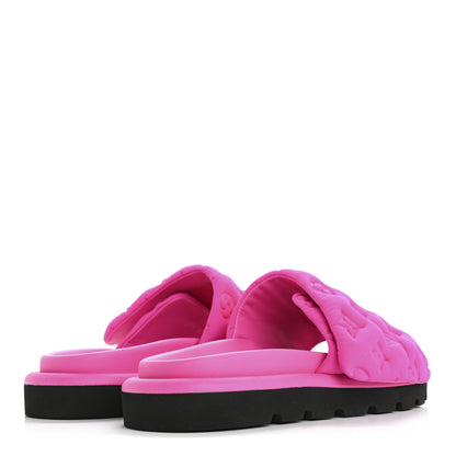 Louis Vuitton Technical Fabric Embossed Monogram Pool Pillow Comfort Mules 37 Fuchsia 5 of 9
