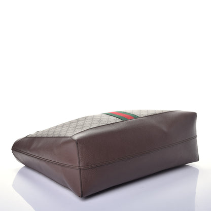 Gucci GG Supreme Monogram Web Large Ophidia Tote Brown 4 of 8