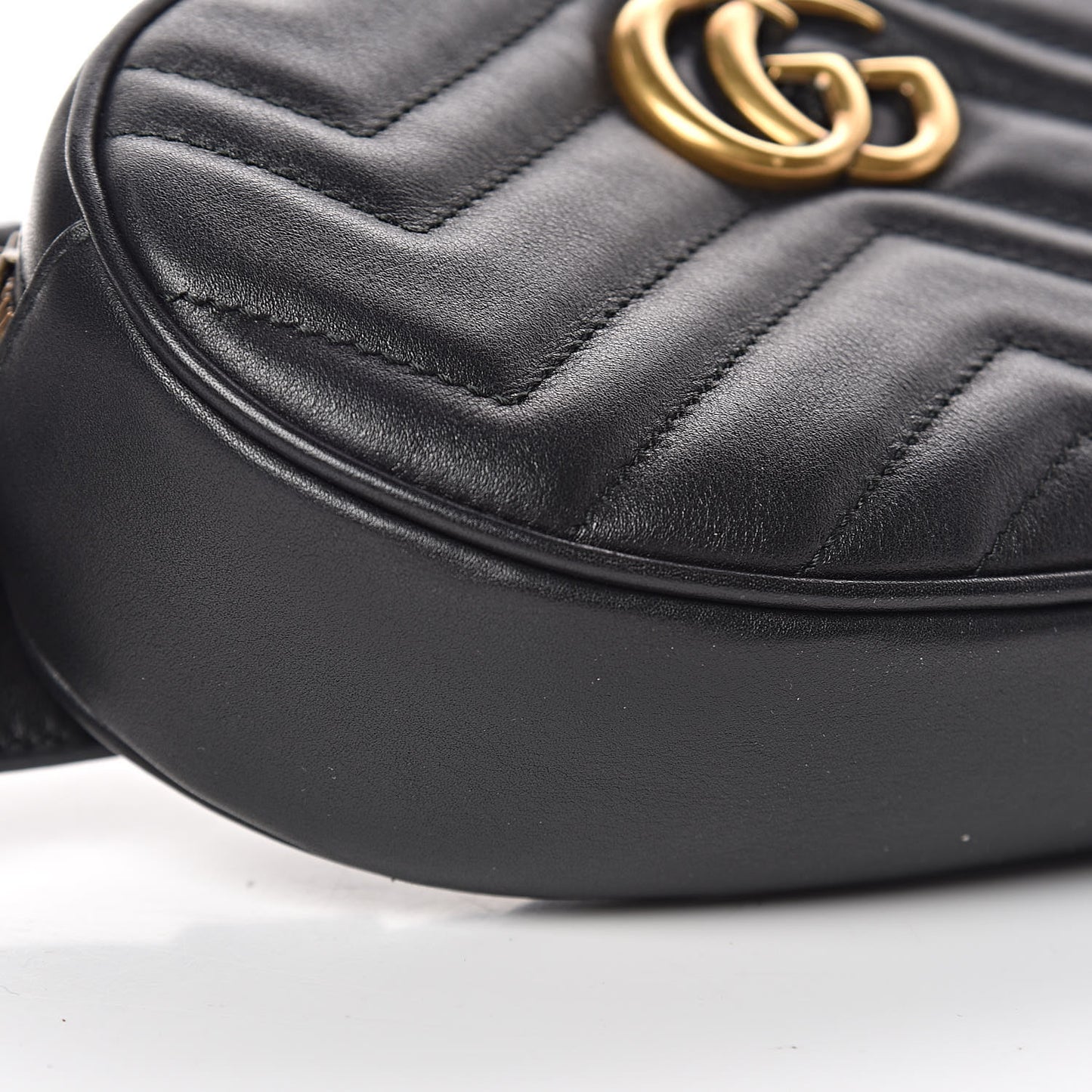 Calfskin Matelasse GG Marmont Belt Bag 95 38 Black