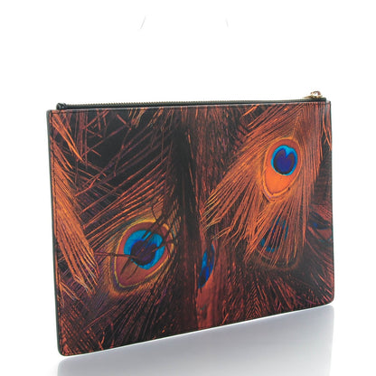 Givenchy Coated Canvas Peacock Print Medium Zip Pouch 3 of 7
