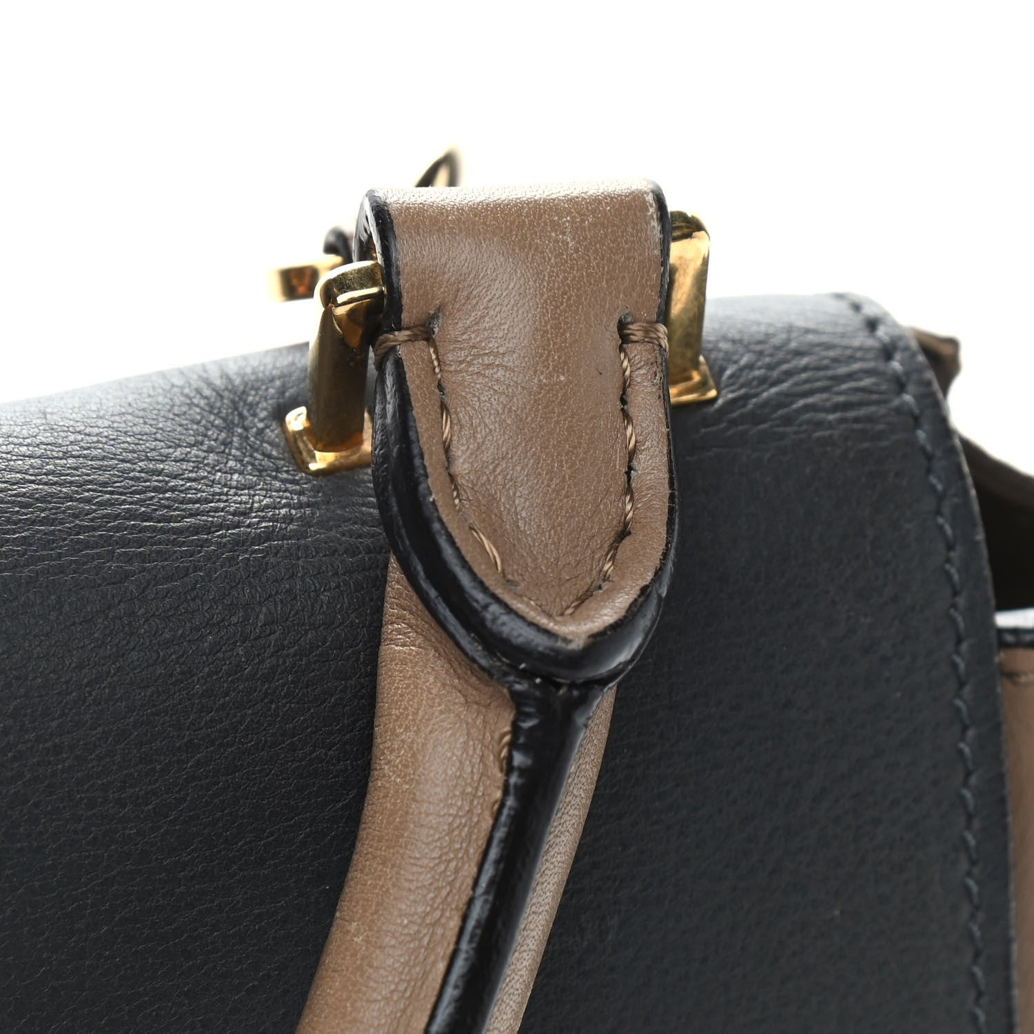 Celine Smooth Calfskin Suede Medium Tri-Color Trapeze Olive 9 of 14