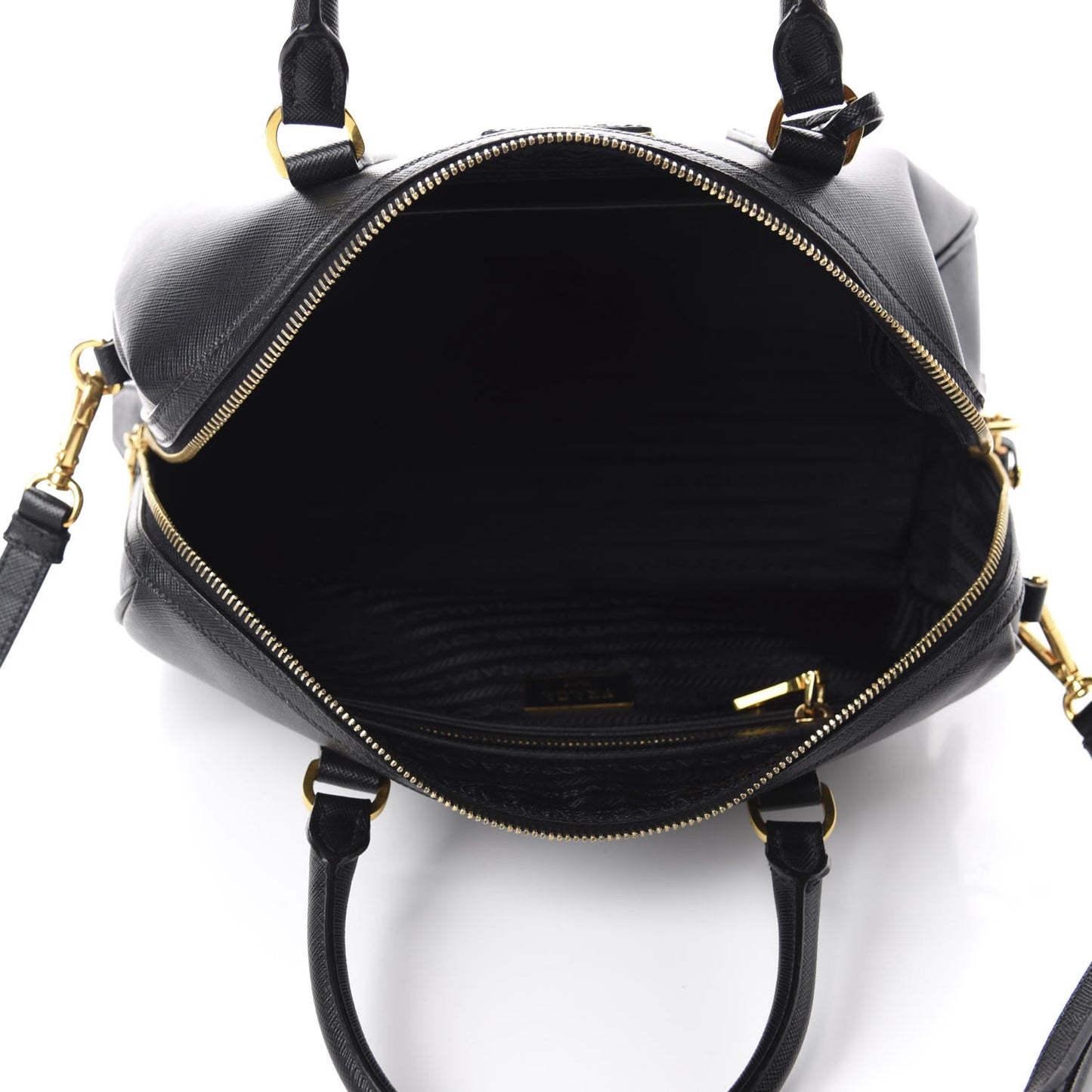 Saffiano Lux Bowler Black