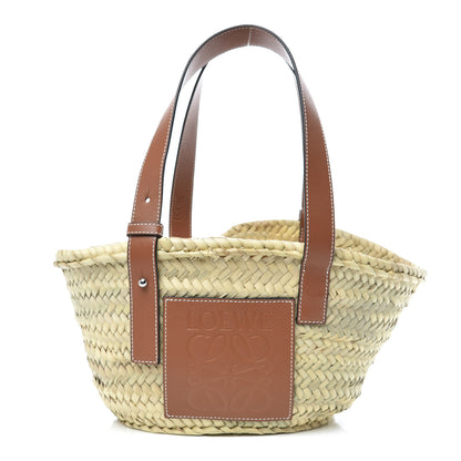Loewe Raffia Small Basket Tote Bag Natural Tan 1 of 10