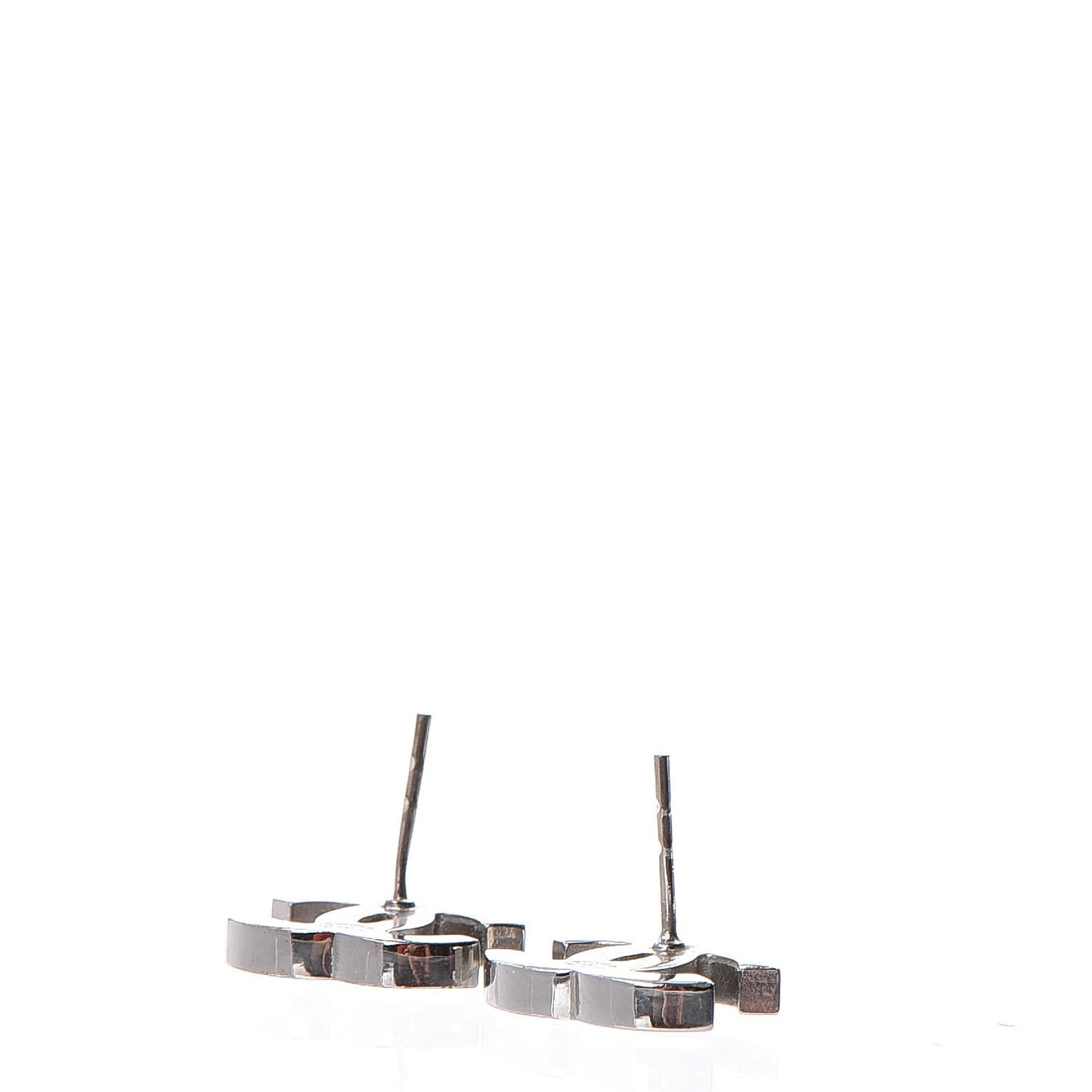 Crystal CC Earrings Silver