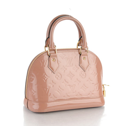 Louis Vuitton Vernis Alma BB Rose Velours 3 of 9