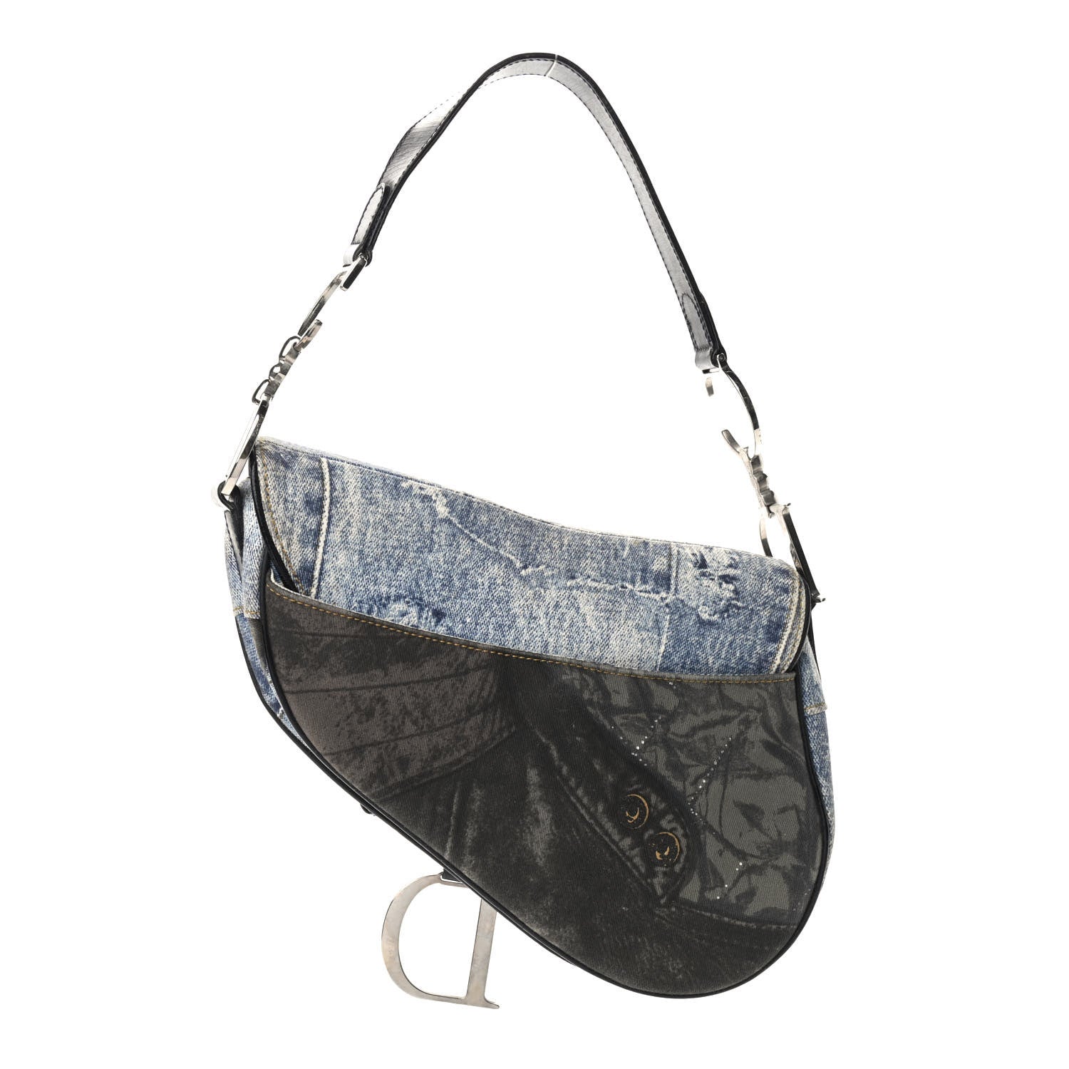 Christian Dior Denim Miss Diorella Saddle Bag 3 of 9
