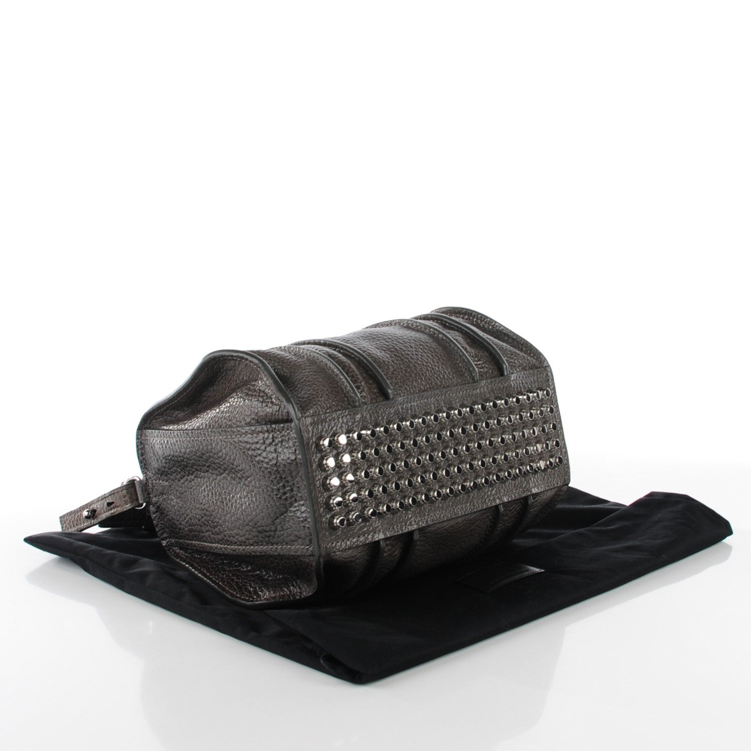 Alexander Wang Pebbled Lambskin Inside Out Rocco Gunpowder 4 of 10