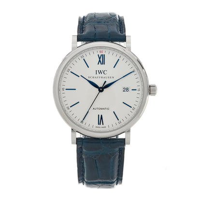 IWC Stainless Steel Alligator 40mm Portofino Automatic Watch IW356527 1 of 5
