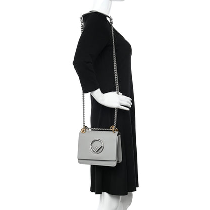 Fendi Vitello Century Opaco F is Fendi Small Kan I Shoulder Bag Grigio Perla 2 of 10