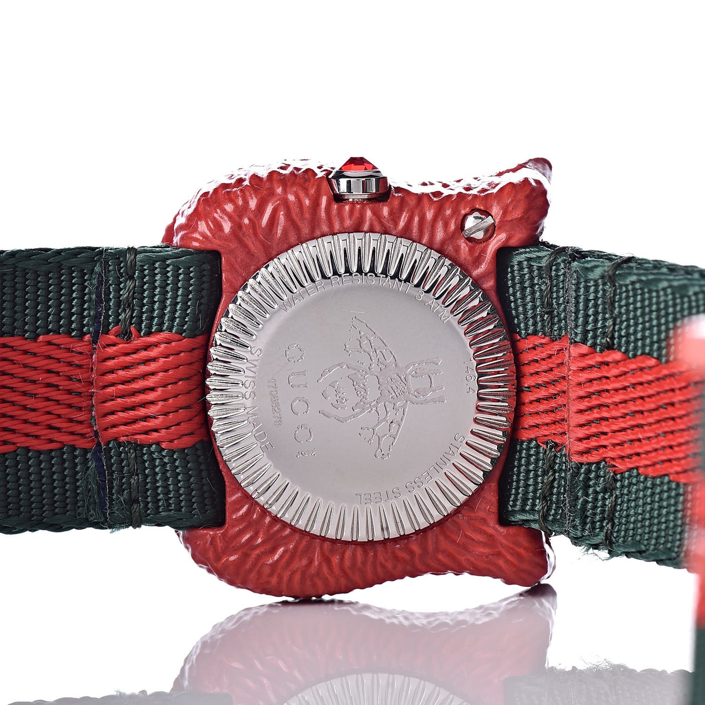 Stainless Steel Nylon 32mm Le Marche Des Merveilles Tiger Quartz Watch Red