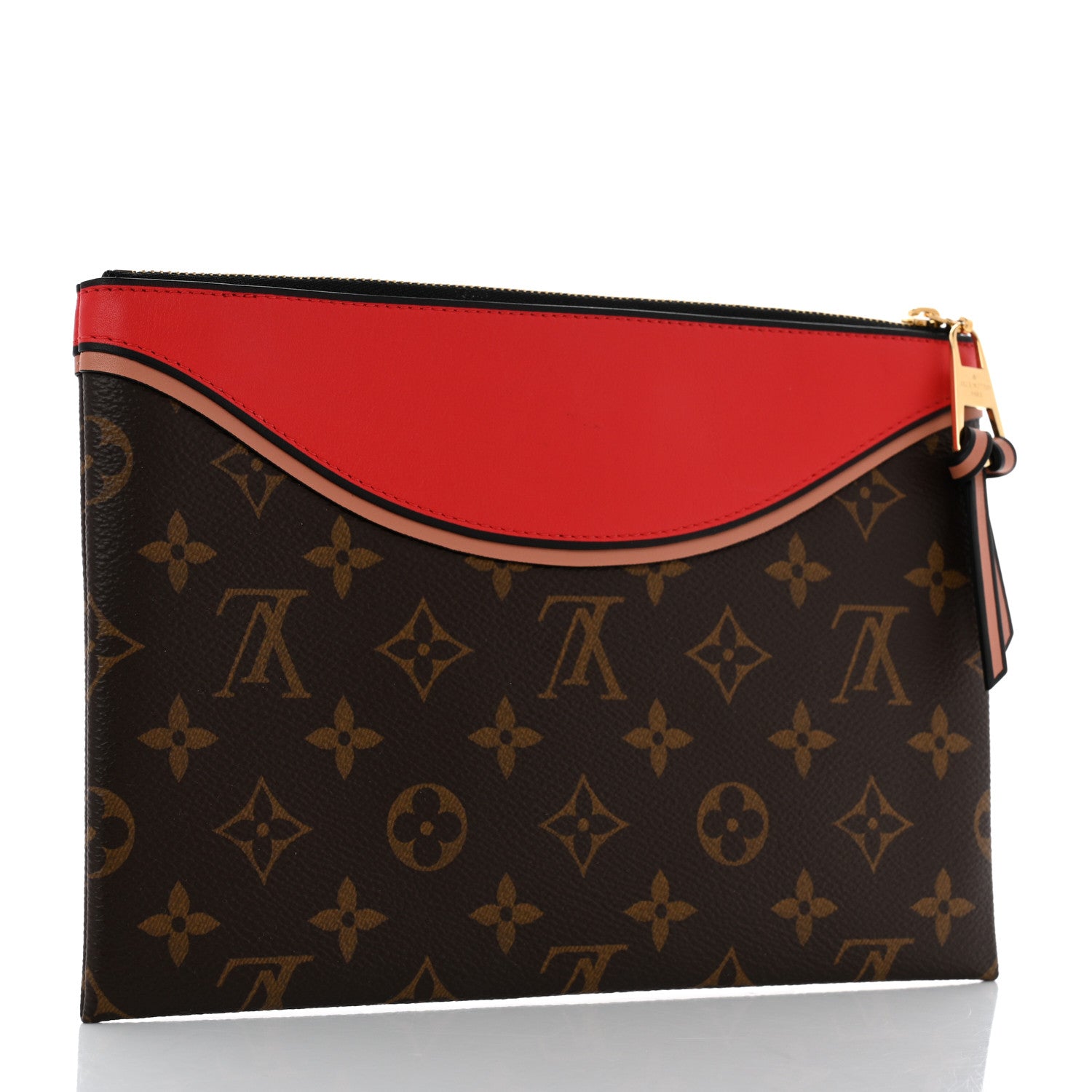 Louis Vuitton Monogram Tuileries Pochette Red 3 of 8