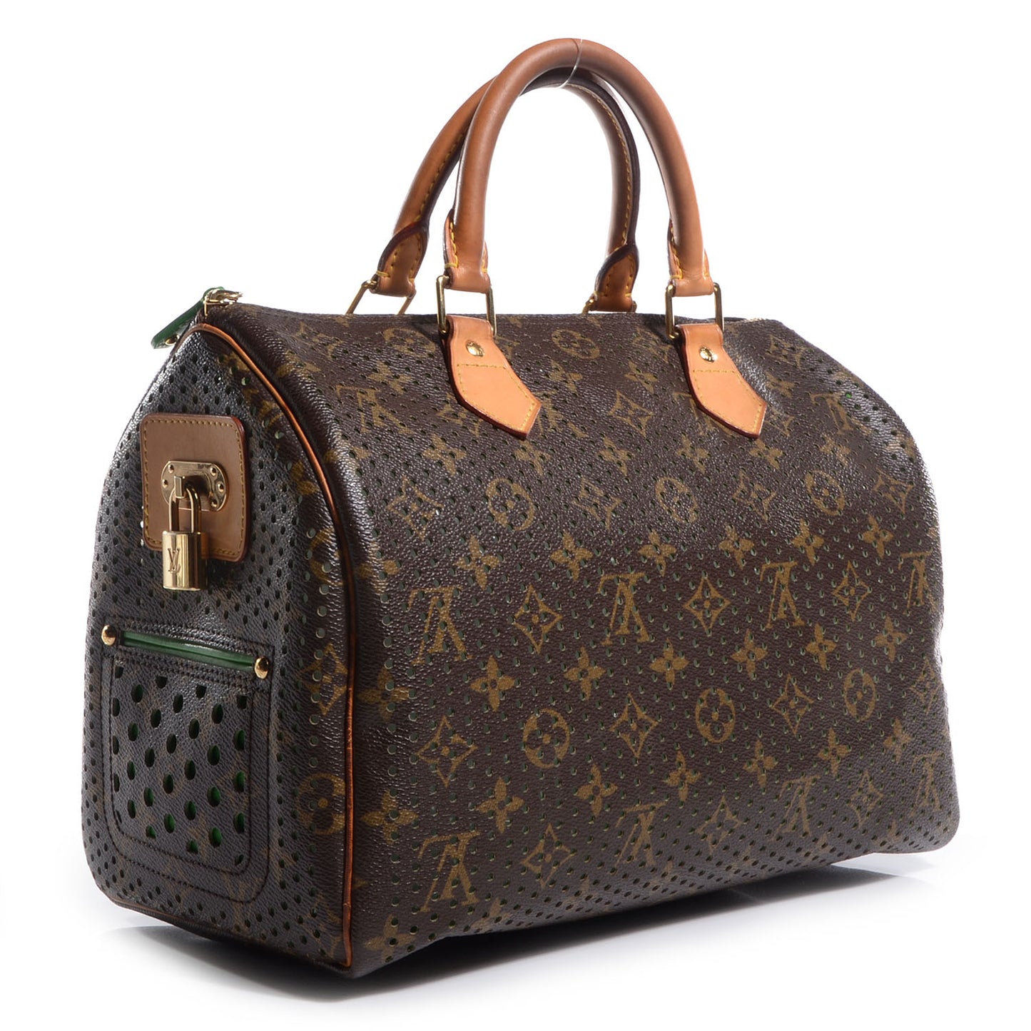 Monogram Perforated Speedy 30 Green