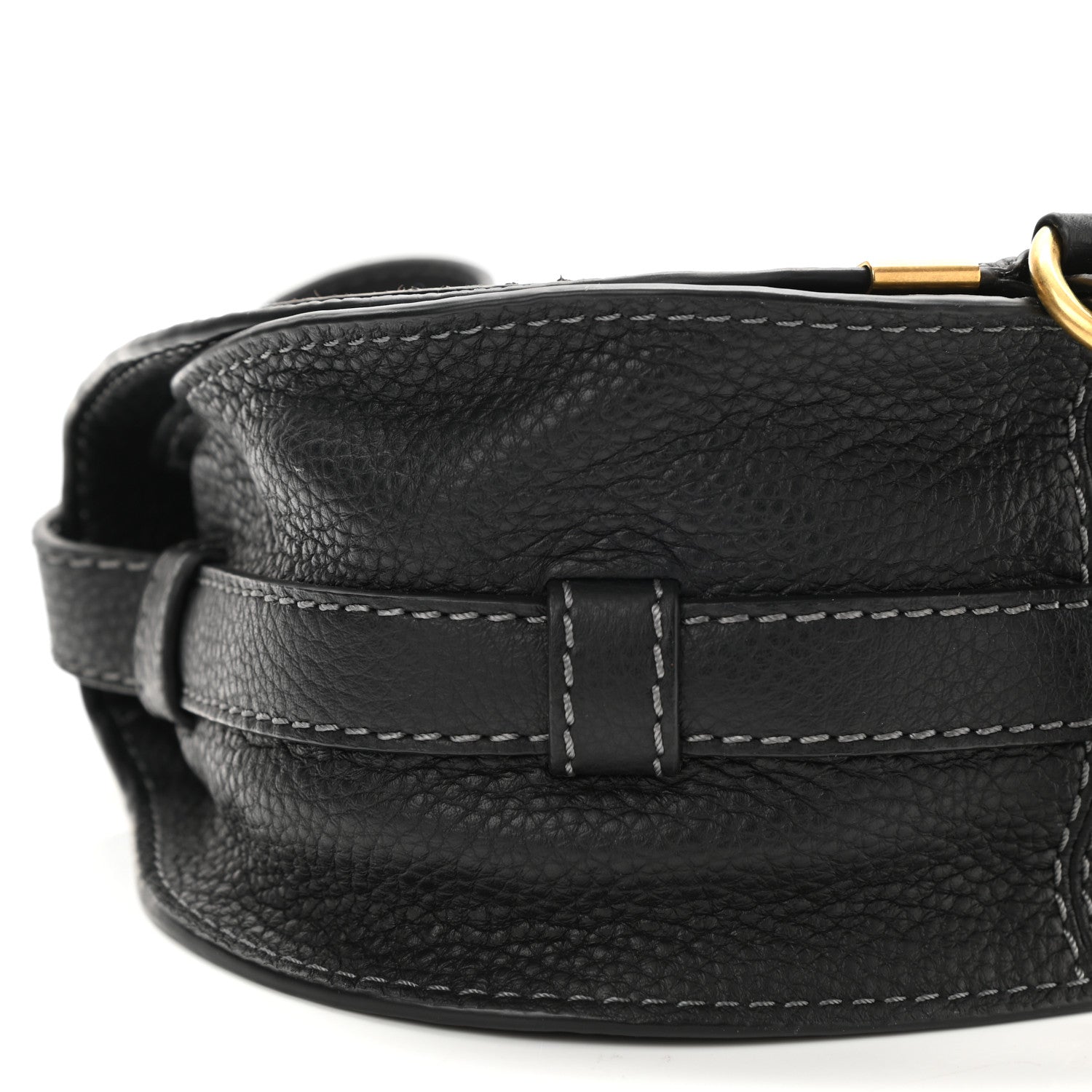 Chloe Calfskin Mini Marcie Round Crossbody Bag Black 9 of 13
