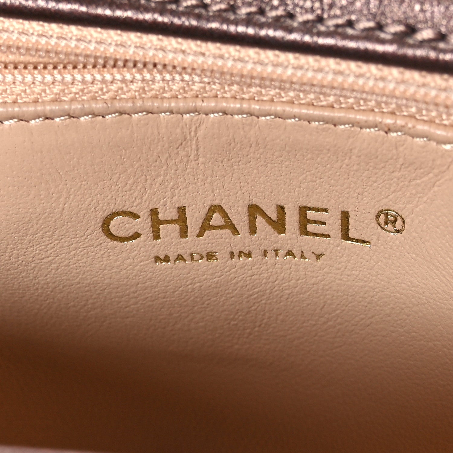 Chanel Metallic Deerskin Small Luxe Ligne Flap Bronze 6 of 11