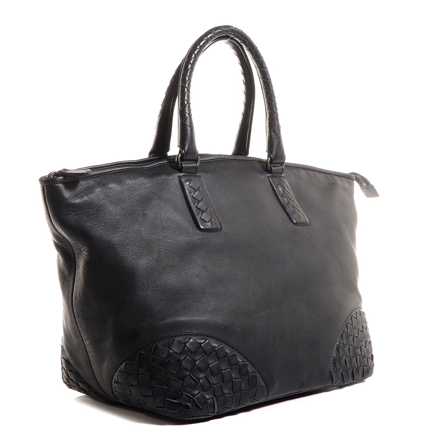 Bottega Veneta Nappa Intrecciato Small Woven Corner Tote Nero Black 3 of 8