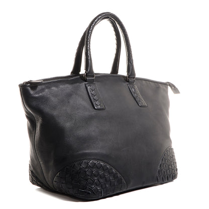 Bottega Veneta Nappa Intrecciato Small Woven Corner Tote Nero Black 3 of 8