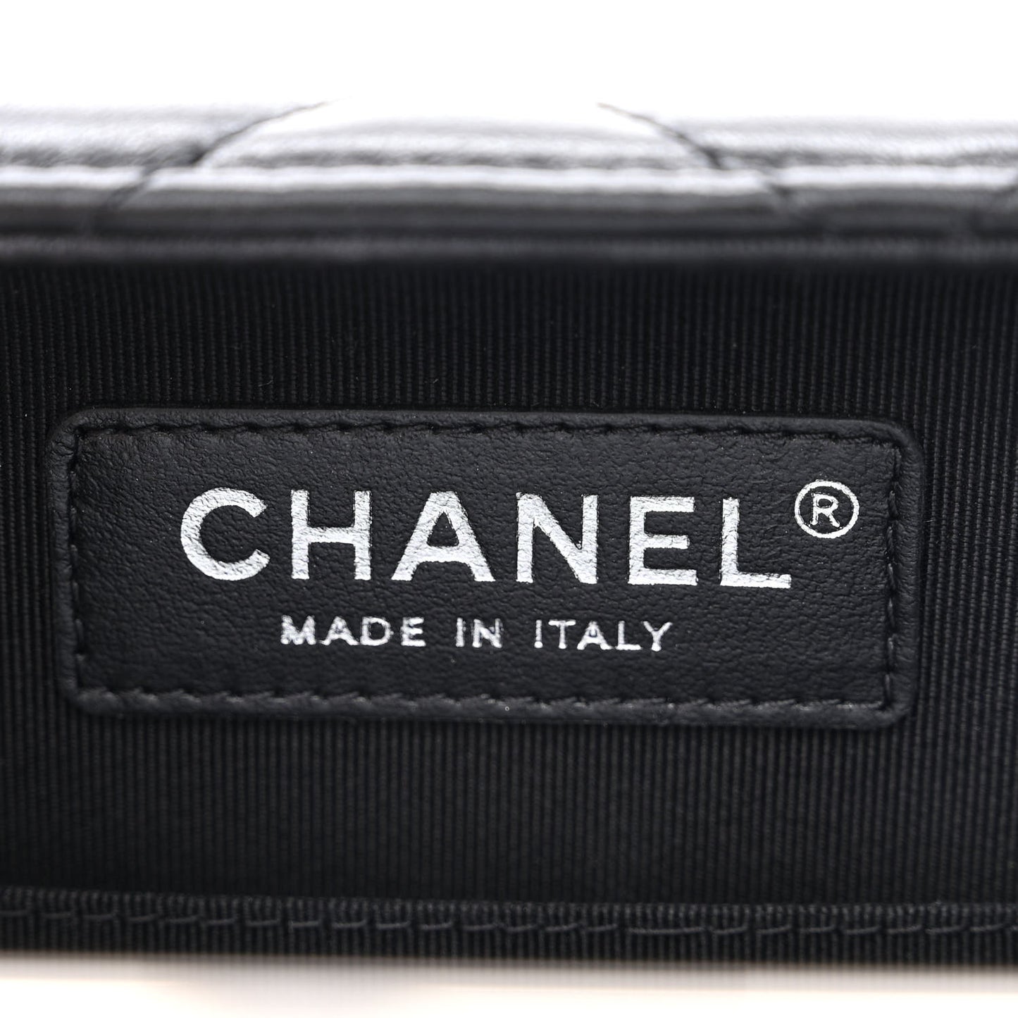 Quilted Lambskin Metal Bar Clutch Bag Black