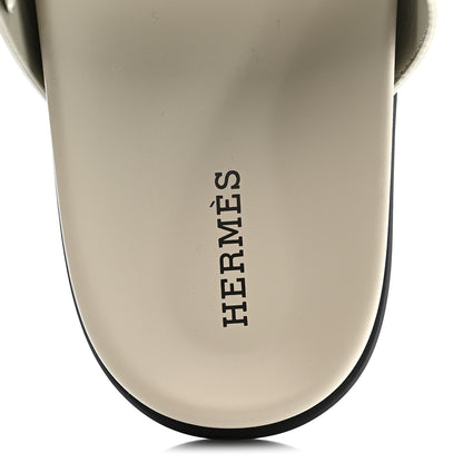 Hermes Calfskin Womens Chypre Sandals 36.5 Beige Esquisse 7 of 10