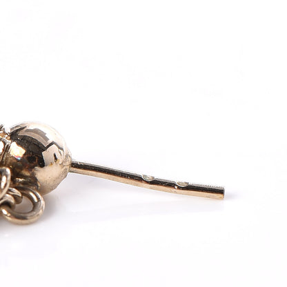 Chanel Enamel CC Clover Drop Earrings Black Gold 5 of 10