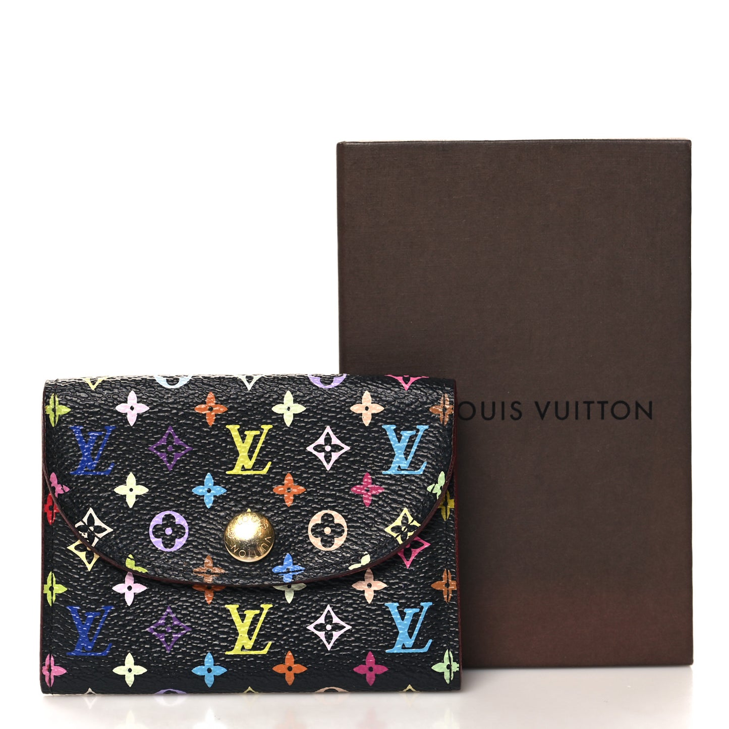 Monogram Multicolor Business Card Holder Black Grenade