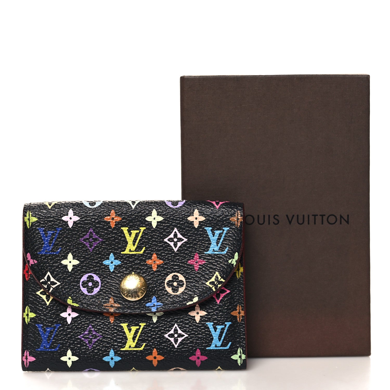Louis Vuitton Monogram Multicolor Business Card Holder Black Grenade 7 of 7