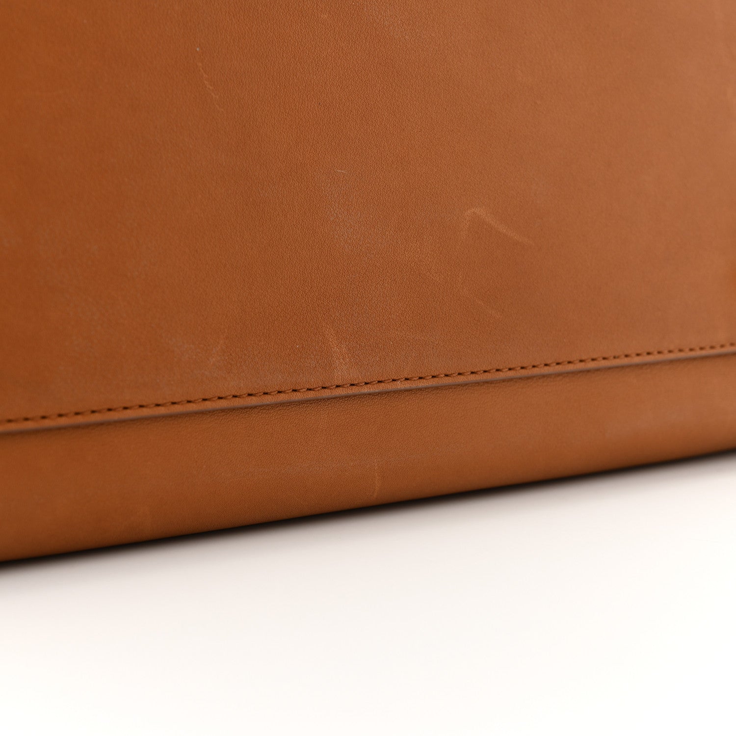 The Row Polished Saddle Calfskin Soft Margaux 12 Cuir 12 of 12